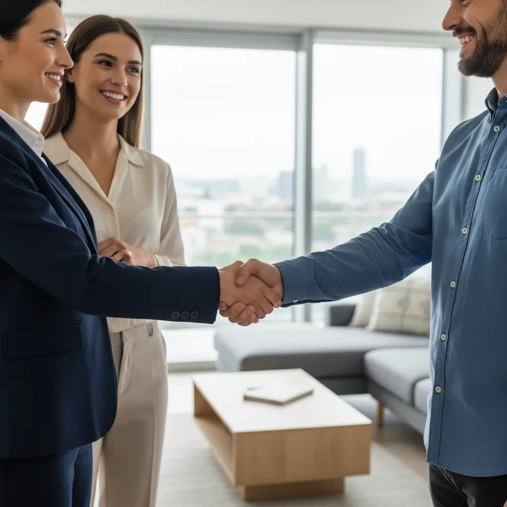Immobilienmakler Handschlag